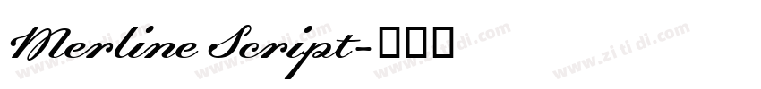 Merline Script字体转换